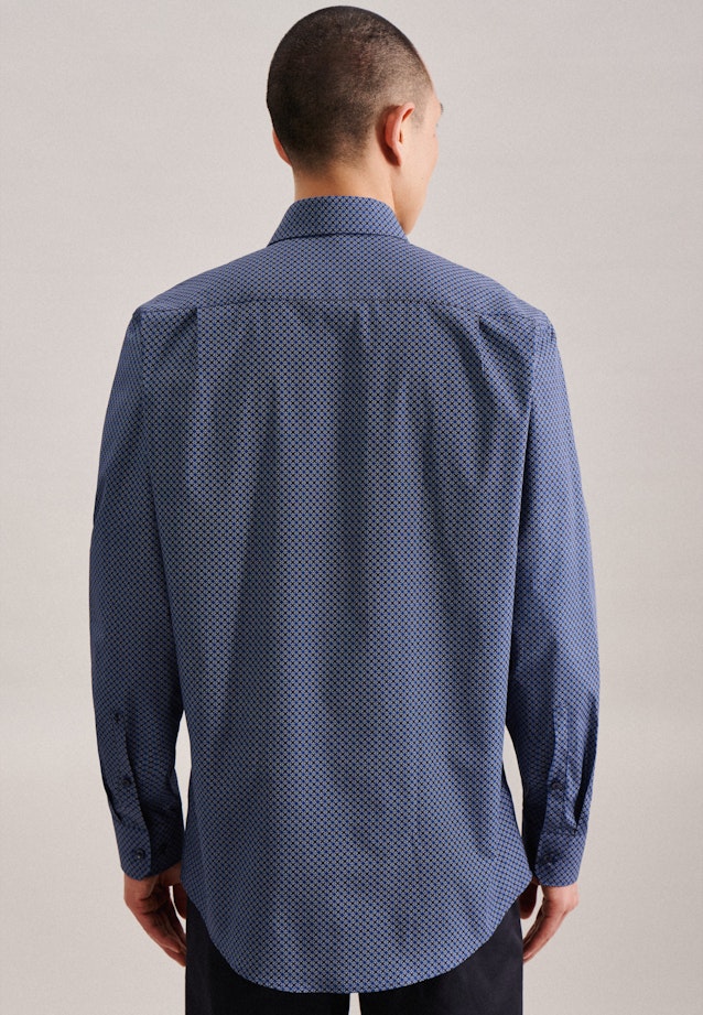 Regular Chemise d'affaires Imprimé in Bleu Foncé |  Seidensticker Onlineshop