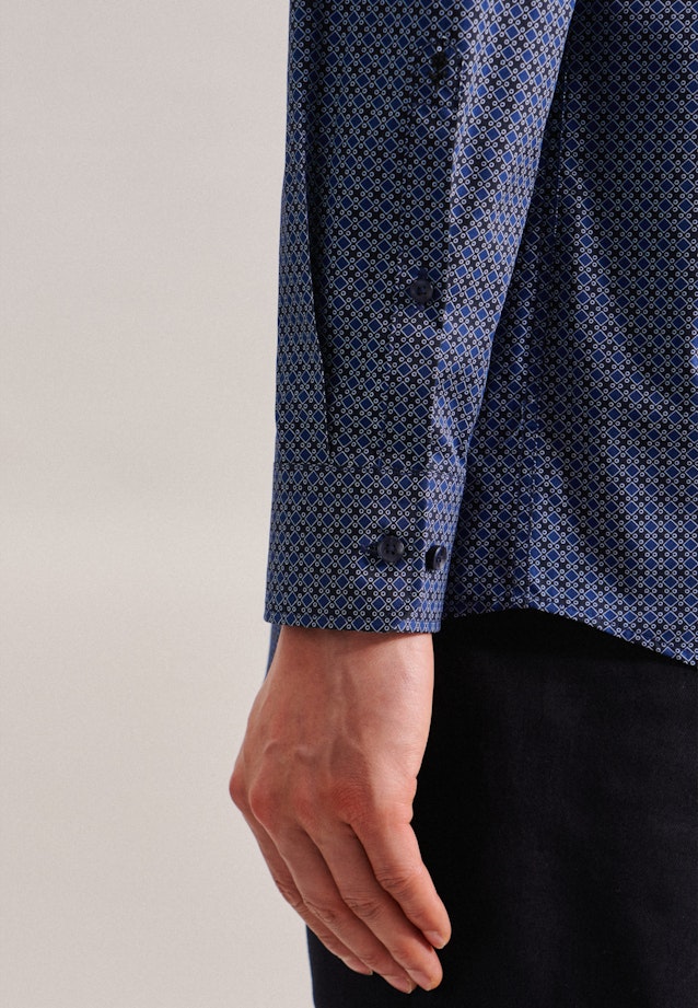 Regular Chemise d'affaires Imprimé in Bleu Foncé |  Seidensticker Onlineshop