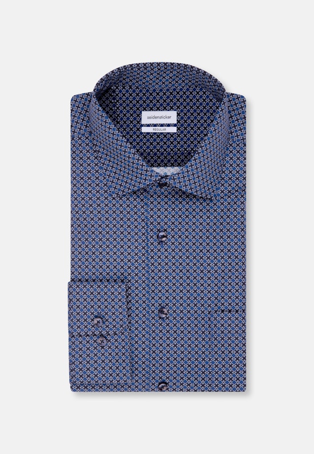 Regular Chemise d'affaires Imprimé in Bleu Foncé |  Seidensticker Onlineshop