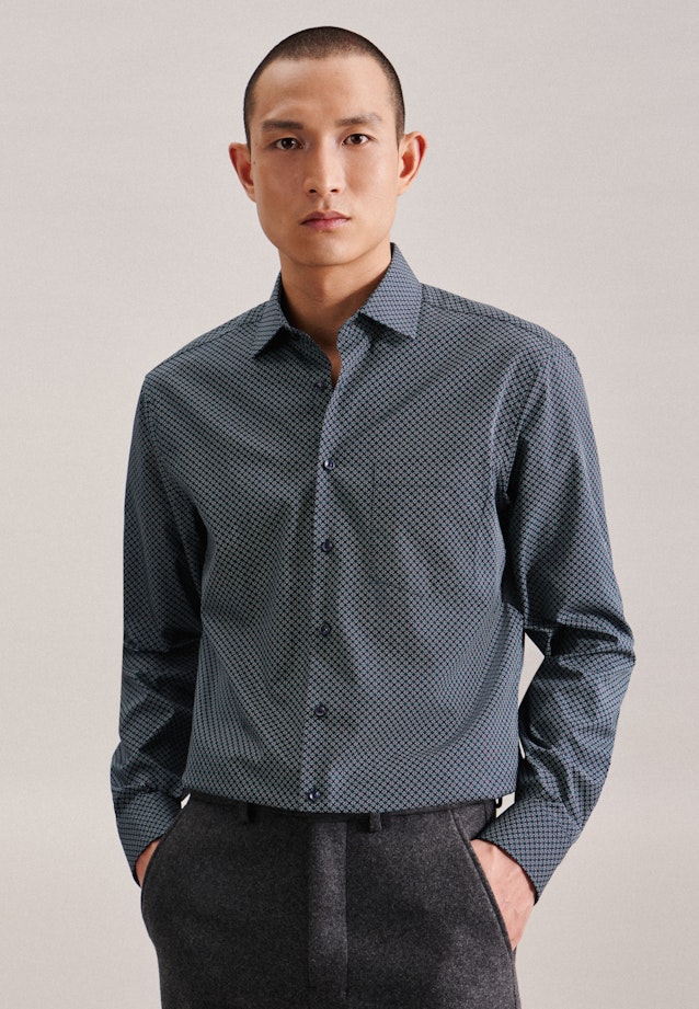 Regular Chemise d'affaires Imprimé in Vert |  Seidensticker Onlineshop