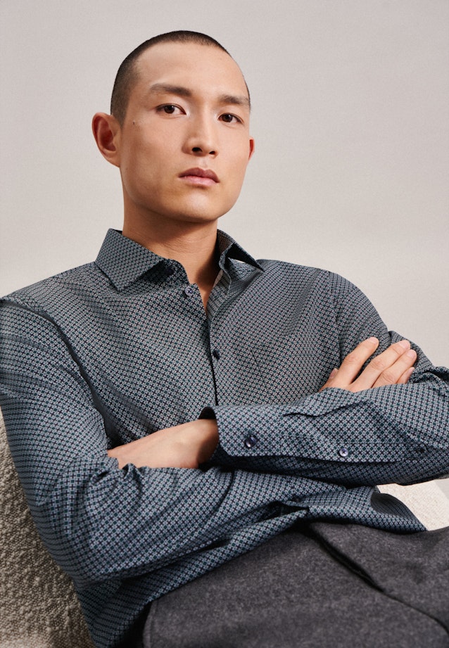 Regular Chemise d'affaires Imprimé in Vert |  Seidensticker Onlineshop