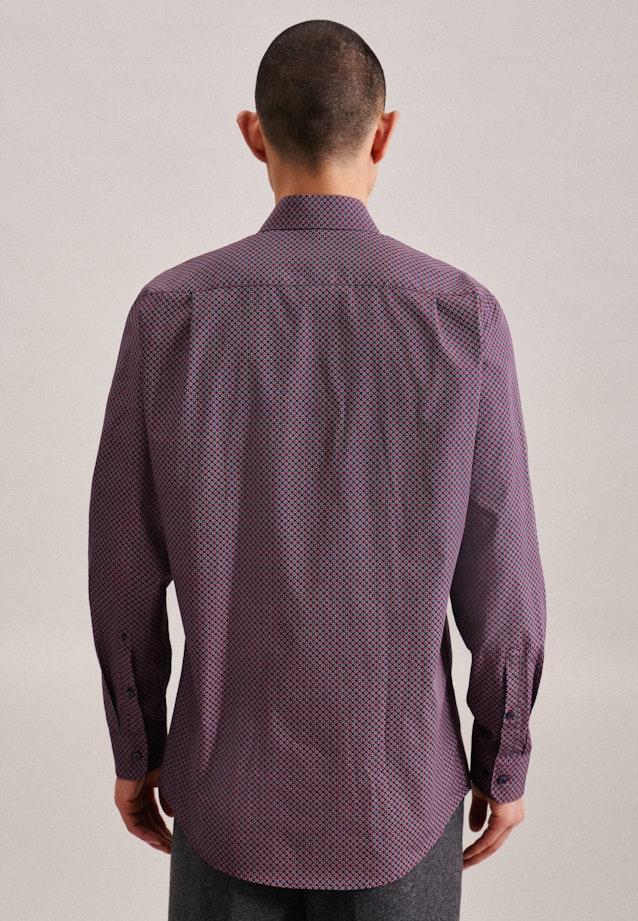Regular Business shirt Print in Red |  Seidensticker Onlineshop