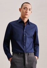 Slim Chemise d'affaires Uni in Bleu Foncé |  Seidensticker Onlineshop