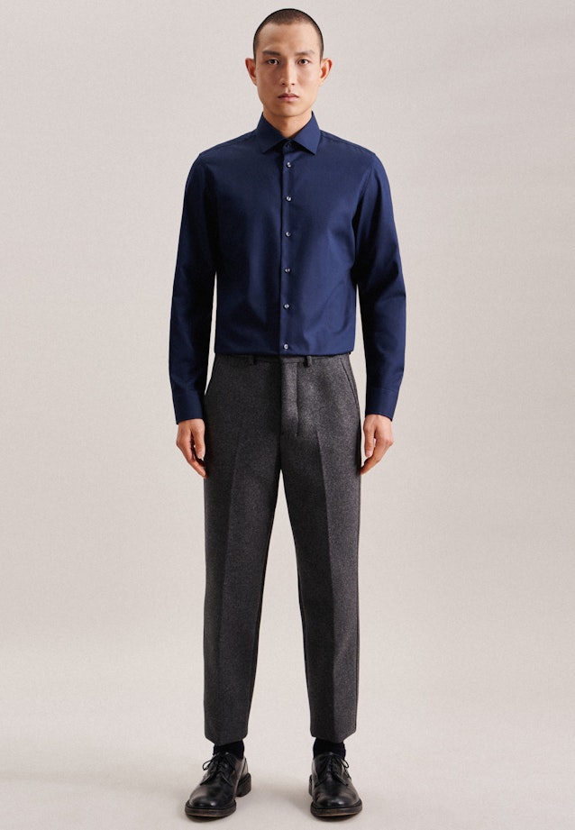 Slim Chemise d'affaires Uni in Bleu Foncé |  Seidensticker Onlineshop