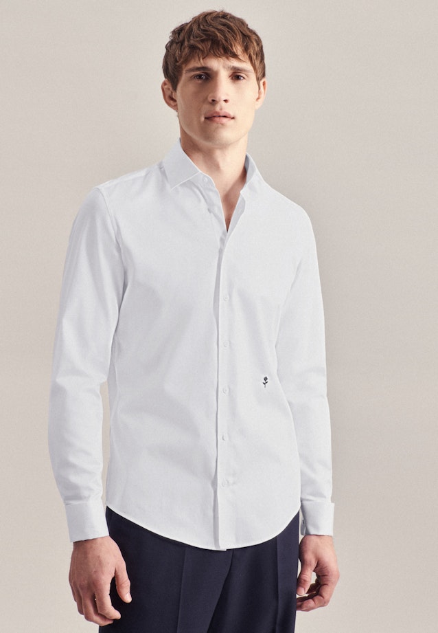 Slim Chemise d'affaires Uni in Blanc |  Seidensticker Onlineshop