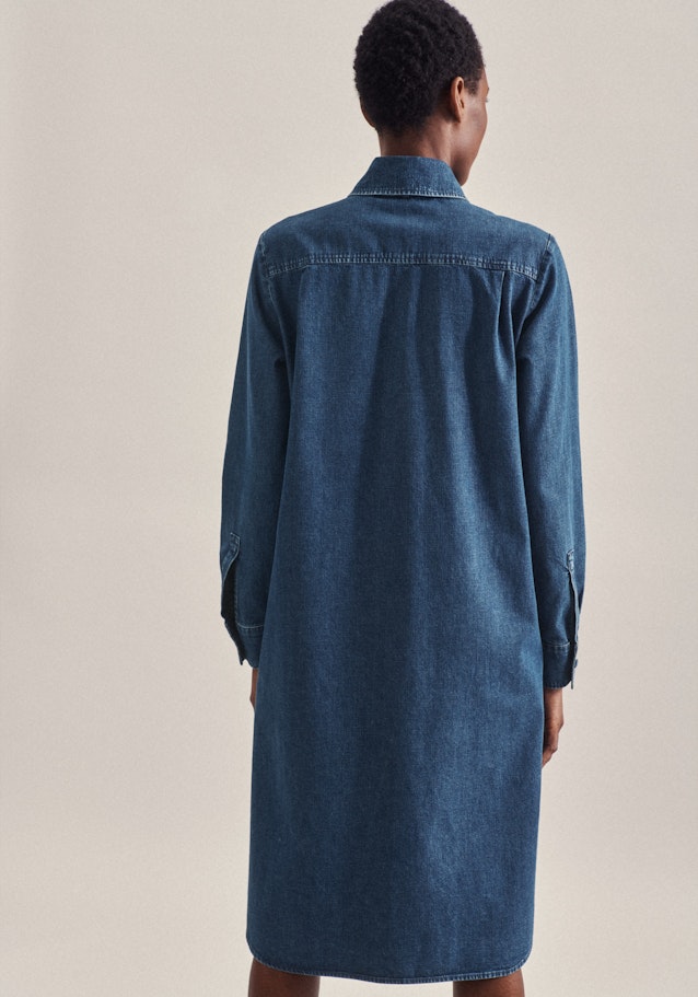 Robe Regular Manche Longue in Bleu Foncé |  Seidensticker Onlineshop