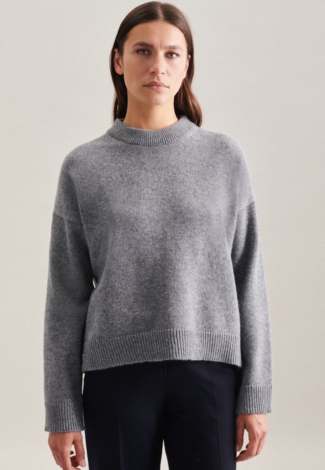 Rundhals Pullover Regular in Grau |  Seidensticker Onlineshop