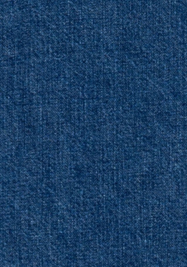 Lange mouwen Denim Shirtblouse in Donkerblauw |  Seidensticker Onlineshop