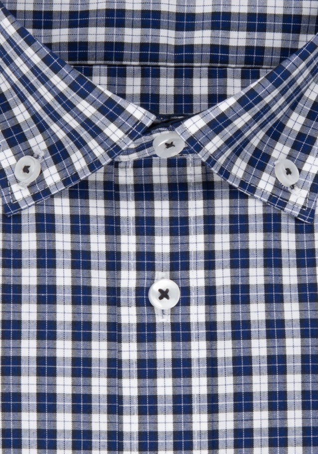 Bügelfreies Popeline Business Hemd in X-Slim mit Button-Down-Kragen in Dunkelblau |  Seidensticker Onlineshop
