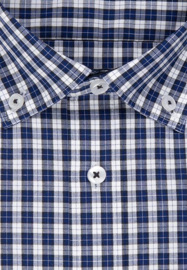 Bügelfreies Popeline Business Hemd in X-Slim mit Button-Down-Kragen in Dunkelblau |  Seidensticker Onlineshop
