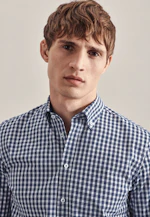 X-Slim Chemise d'affaires carreaux in Bleu Foncé |  Seidensticker Onlineshop