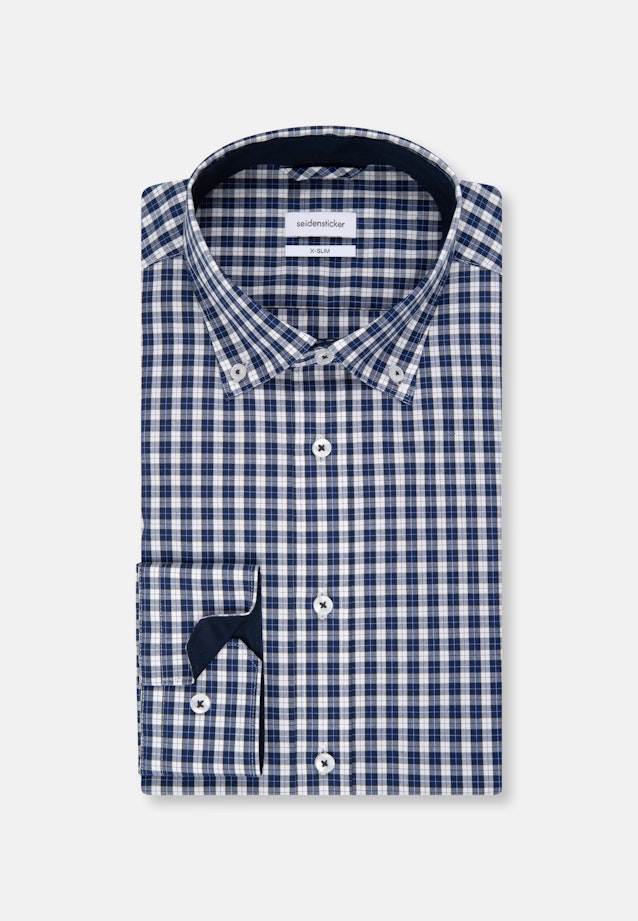 X-Slim Chemise d'affaires carreaux in Bleu Foncé |  Seidensticker Onlineshop