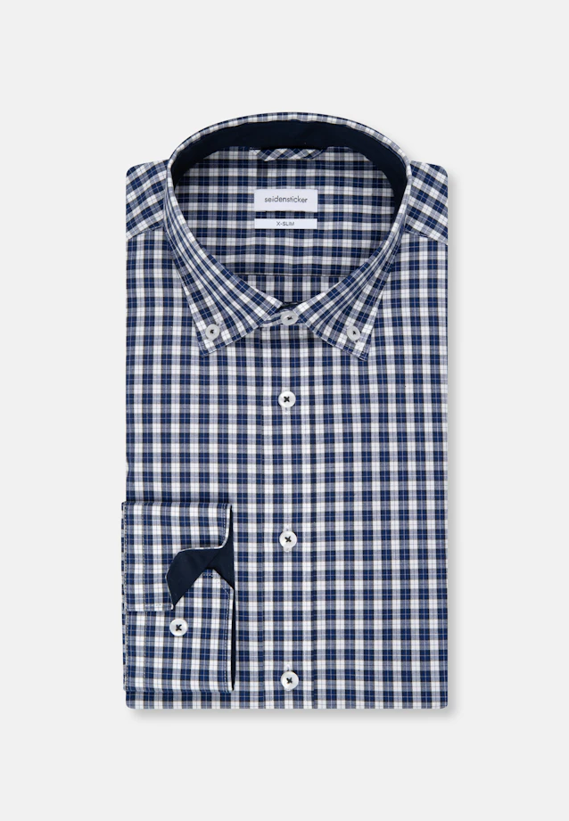 X-Slim Chemise d'affaires carreaux in Bleu Foncé |  Seidensticker Onlineshop