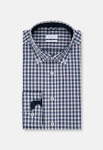 X-Slim Chemise d'affaires carreaux in Bleu Foncé |  Seidensticker Onlineshop