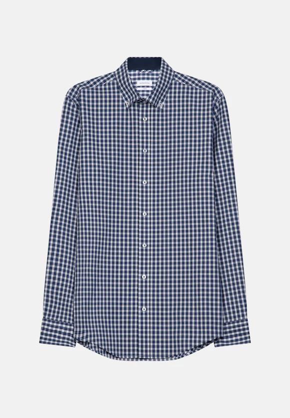 X-Slim Chemise d'affaires carreaux in Bleu Foncé |  Seidensticker Onlineshop