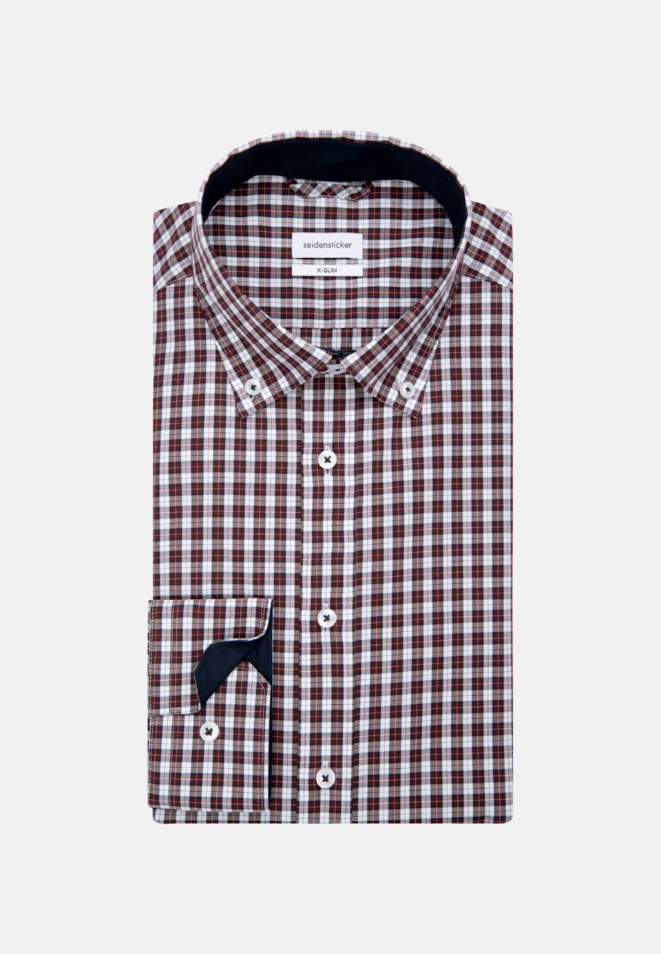Bügelfreies Popeline Business Hemd in X-Slim mit Button-Down-Kragen in Rot |  Seidensticker Onlineshop