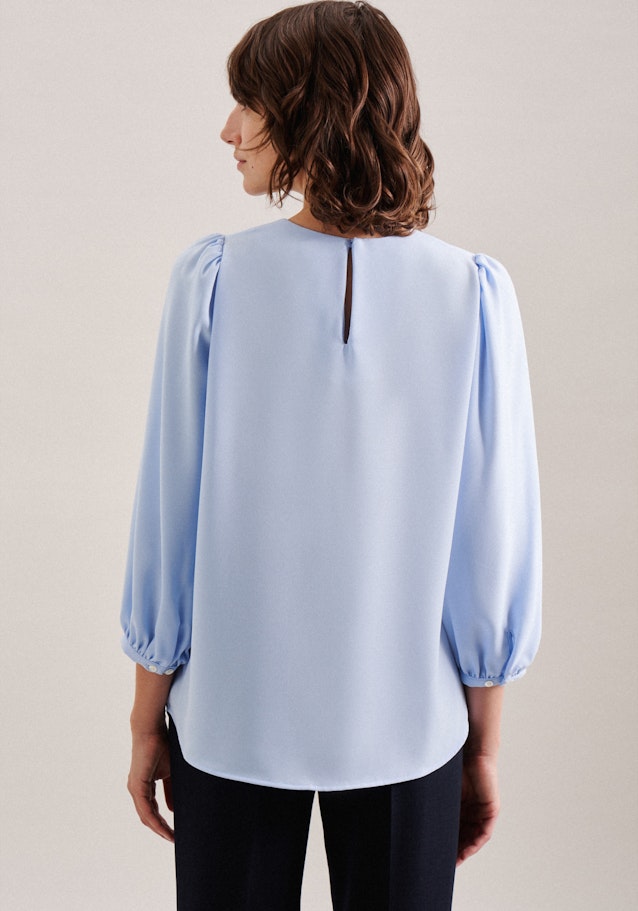 7/8-Arm Krepp Shirtbluse in Hellblau | Seidensticker Onlineshop