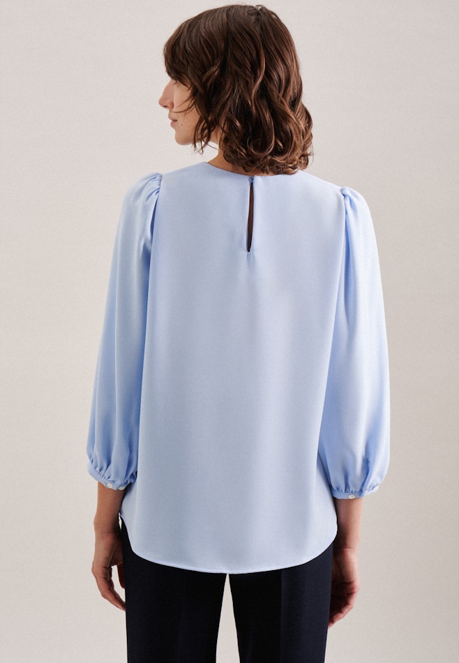 7/8-sleeve Crepe Shirt Blouse in Light Blue | Seidensticker online shop