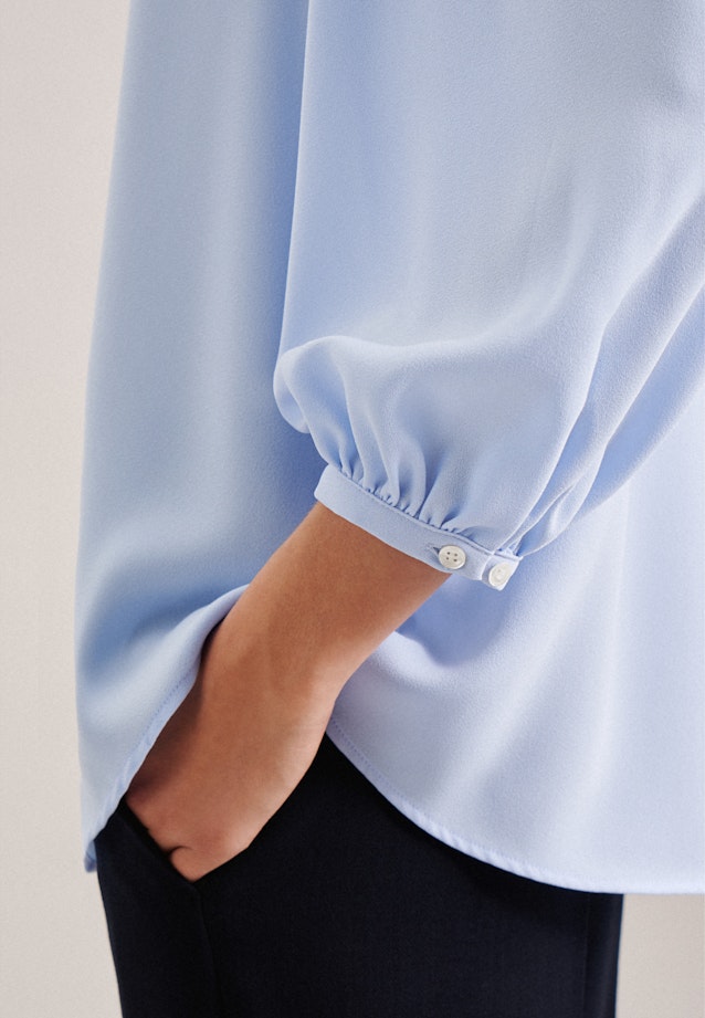 7/8-Arm Krepp Shirtbluse in Hellblau |  Seidensticker Onlineshop