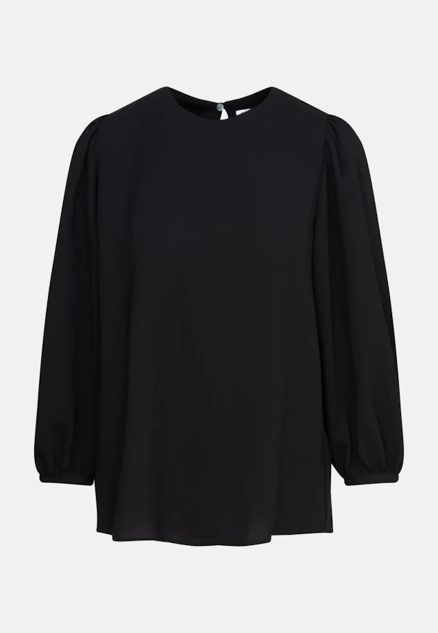 Shirtbluse Uni in Schwarz |  Seidensticker Onlineshop