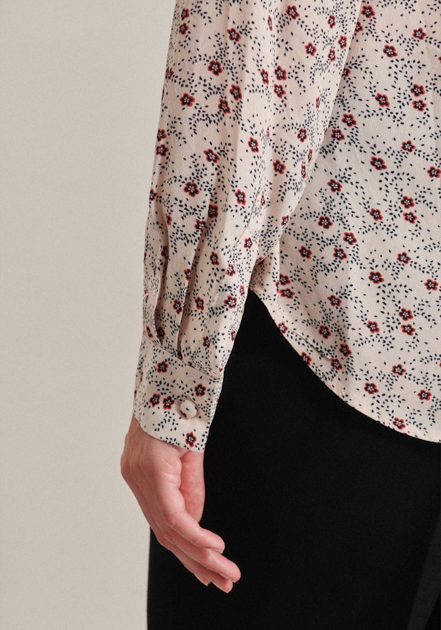 Long sleeve Crepe Shirt Blouse in Ecru |  Seidensticker Onlineshop