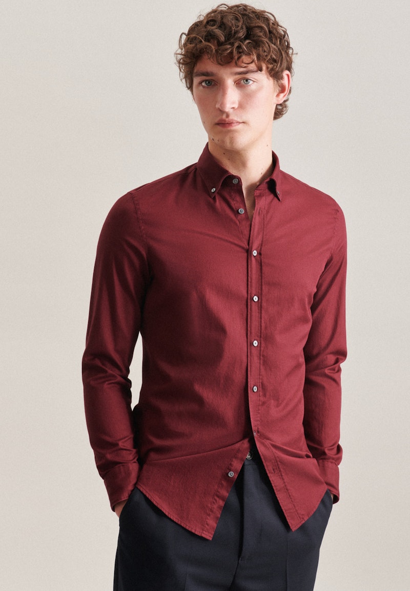 Business overhemd in Slim with Button-Down-Kraag