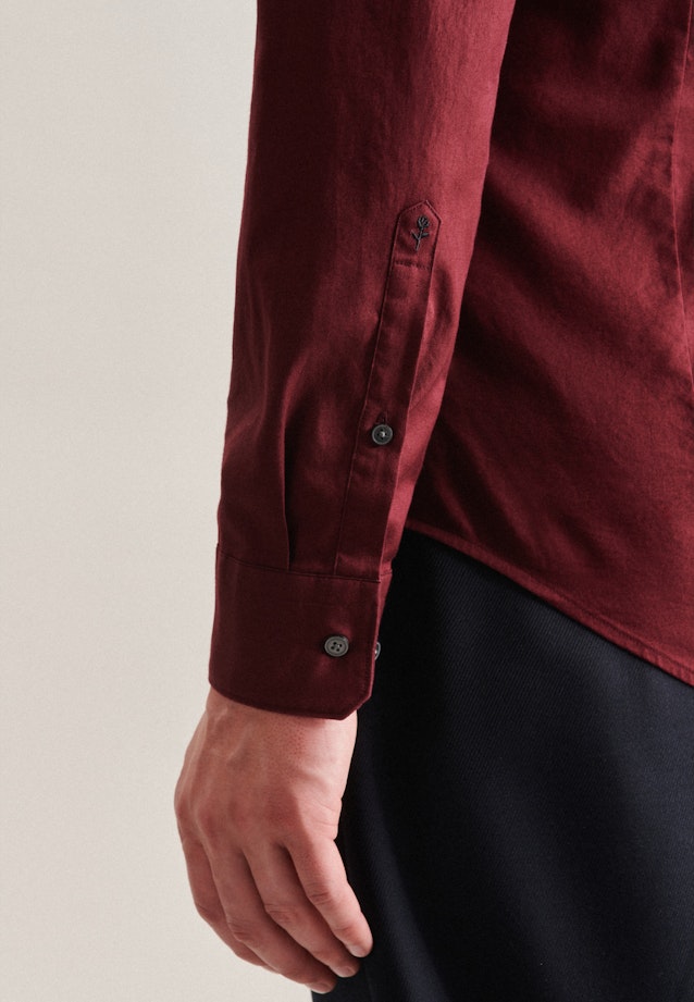 Twill Business Hemd in Slim mit Button-Down-Kragen in Rot |  Seidensticker Onlineshop