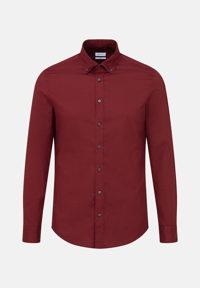 Twill Business Hemd in Slim mit Button-Down-Kragen in Rot |  Seidensticker Onlineshop