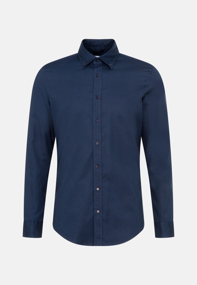 Twill Business Hemd in Slim mit Button-Down-Kragen in Dunkelblau |  Seidensticker Onlineshop