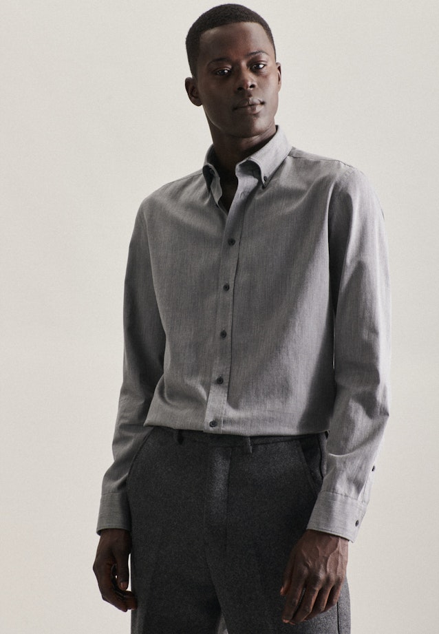 Slim Business Hemd Uni in Grau |  Seidensticker Onlineshop
