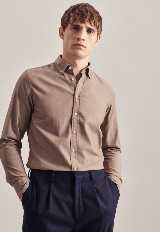 Slim Chemise d'affaires Uni in Marron |  Seidensticker Onlineshop