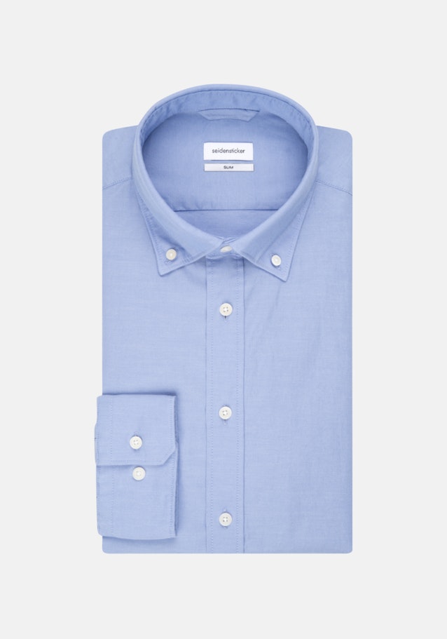 Twill Business Hemd in Slim mit Button-Down-Kragen in Hellblau |  Seidensticker Onlineshop