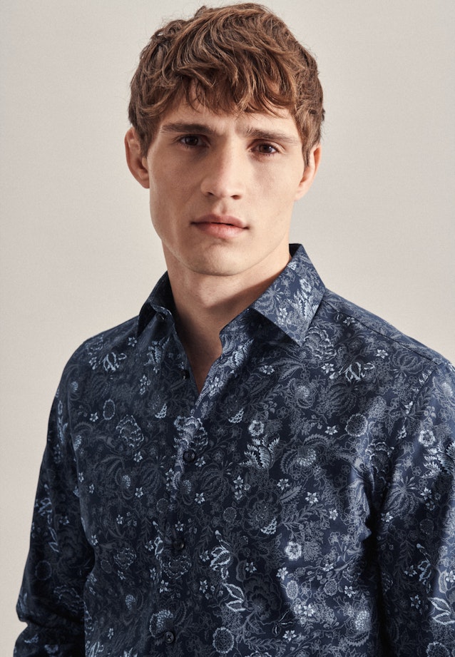 Slim Chemise d'affaires Imprimé in Bleu Foncé |  Seidensticker Onlineshop