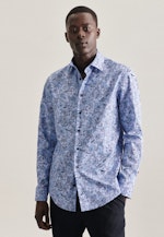 Slim Business Hemd Druck in Hellblau |  Seidensticker Onlineshop