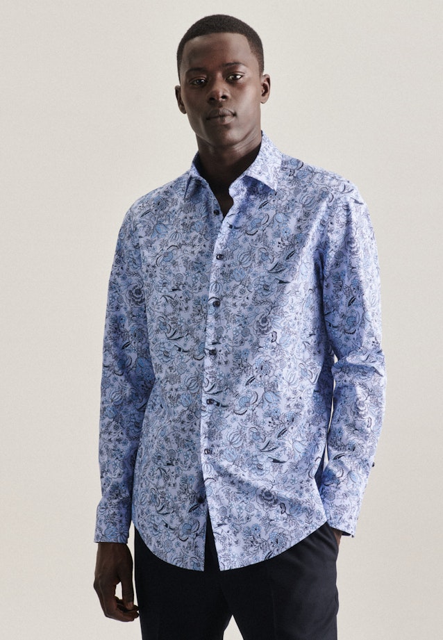 Slim Chemise d'affaires Imprimé in Bleu Clair |  Seidensticker Onlineshop