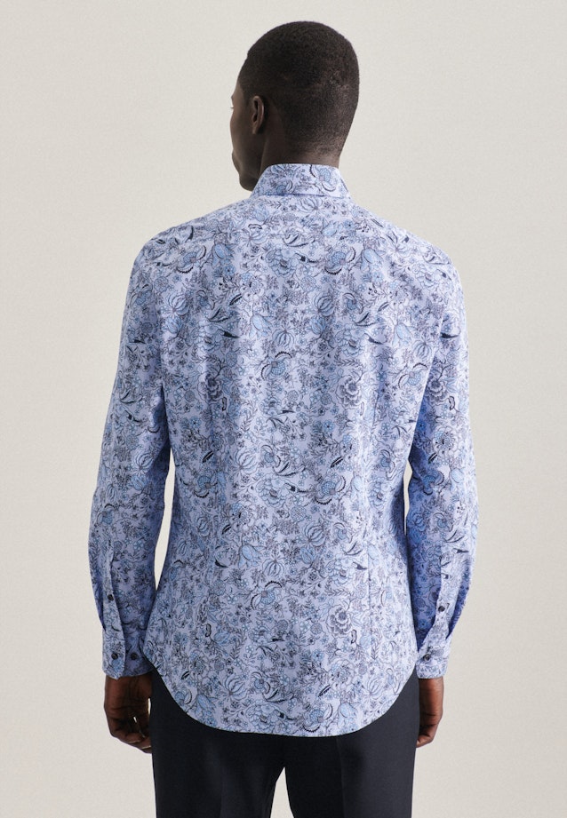 Slim Business Hemd Druck in Hellblau |  Seidensticker Onlineshop