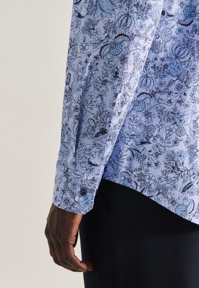 Slim Business Hemd Druck in Hellblau |  Seidensticker Onlineshop