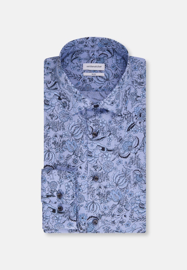 Slim Business Hemd Druck in Hellblau |  Seidensticker Onlineshop