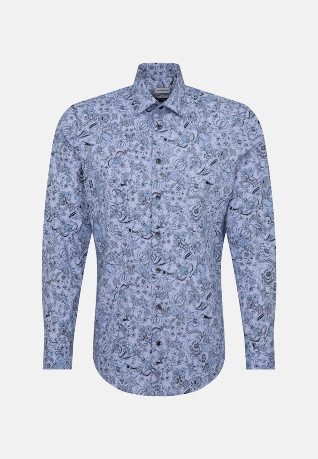 Slim Business Hemd Druck in Hellblau |  Seidensticker Onlineshop