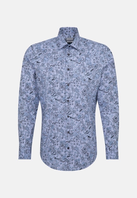 Chemise Business Shaped Structuré Col Kent in Bleu Clair |  Seidensticker Onlineshop