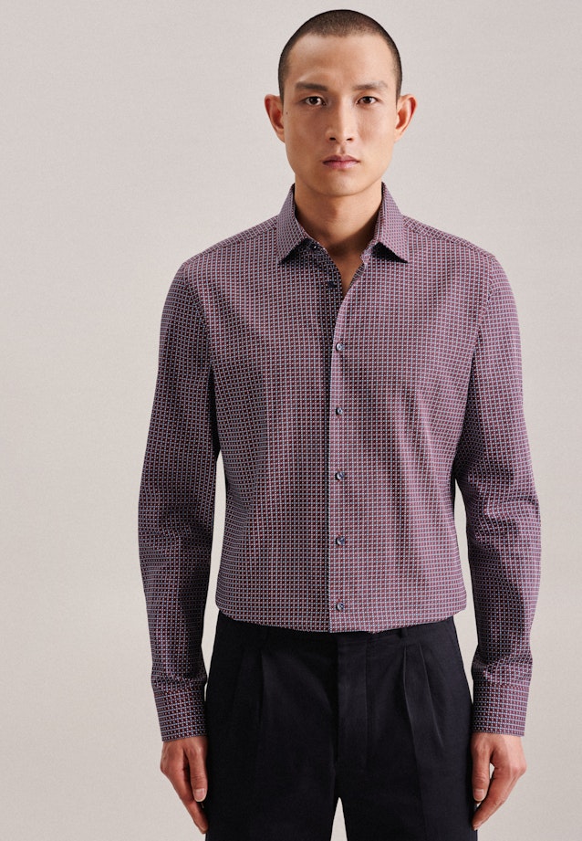 Chemise Business Slim Popeline Col Kent in Rouge |  Seidensticker Onlineshop