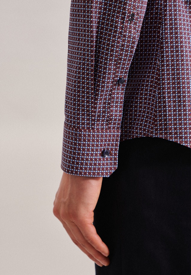 Slim Business Hemd Druck in Rot |  Seidensticker Onlineshop