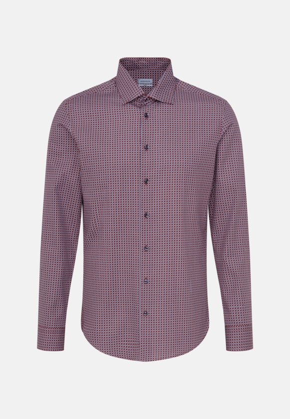 Slim Business Hemd Druck in Rot |  Seidensticker Onlineshop