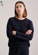 Crew Neck Pullover Uni in Dark Blue |  Seidensticker Onlineshop