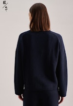 Crew Neck Pullover Uni in Dark Blue |  Seidensticker Onlineshop