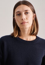 Crew Neck Pullover Uni in Dark Blue |  Seidensticker Onlineshop