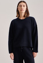 Crew Neck Pullover Uni in Dark Blue |  Seidensticker Onlineshop