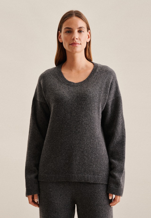 Regular Pullover Uni in Gris |  Seidensticker Onlineshop
