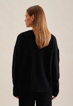 Crew Neck Pullover Uni in Black |  Seidensticker Onlineshop