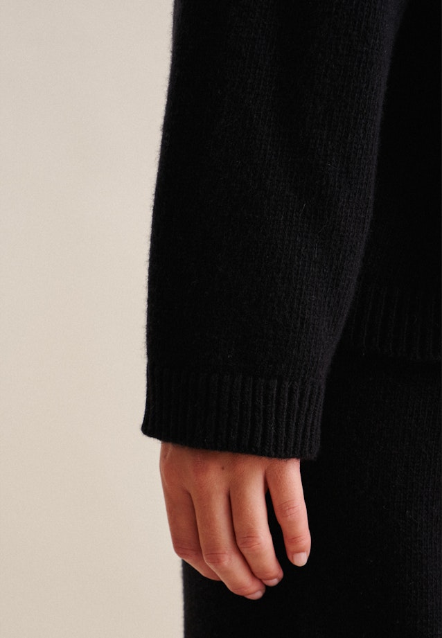 Crew Neck Pullover Uni in Black |  Seidensticker Onlineshop